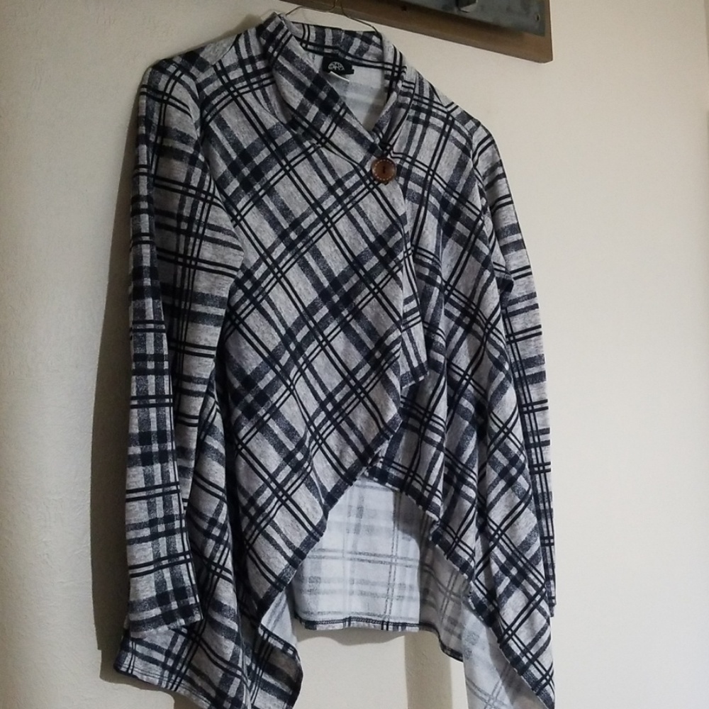 Bobeau poncho style open jacket